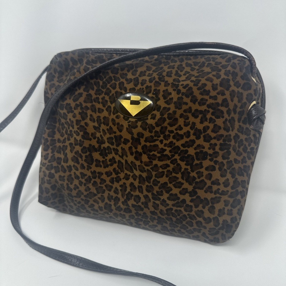 Vintage 1980s Bottega Venetta Crossbody Small Purse - Leopard Cheetah Print - Picture 4 of 12